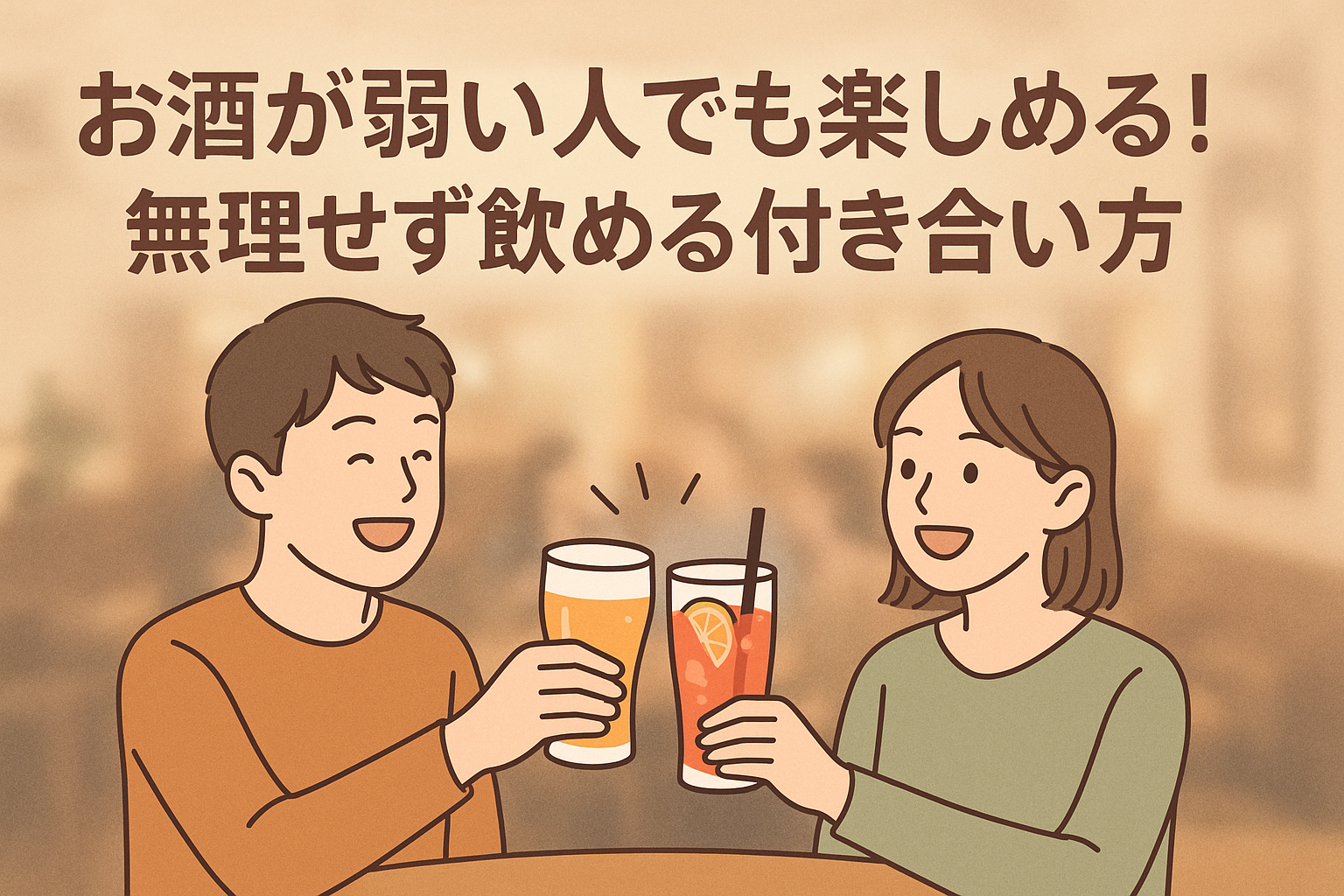 お酒が弱い人でも楽しめる！無理せず付き合えるお酒の楽しみ方とは？