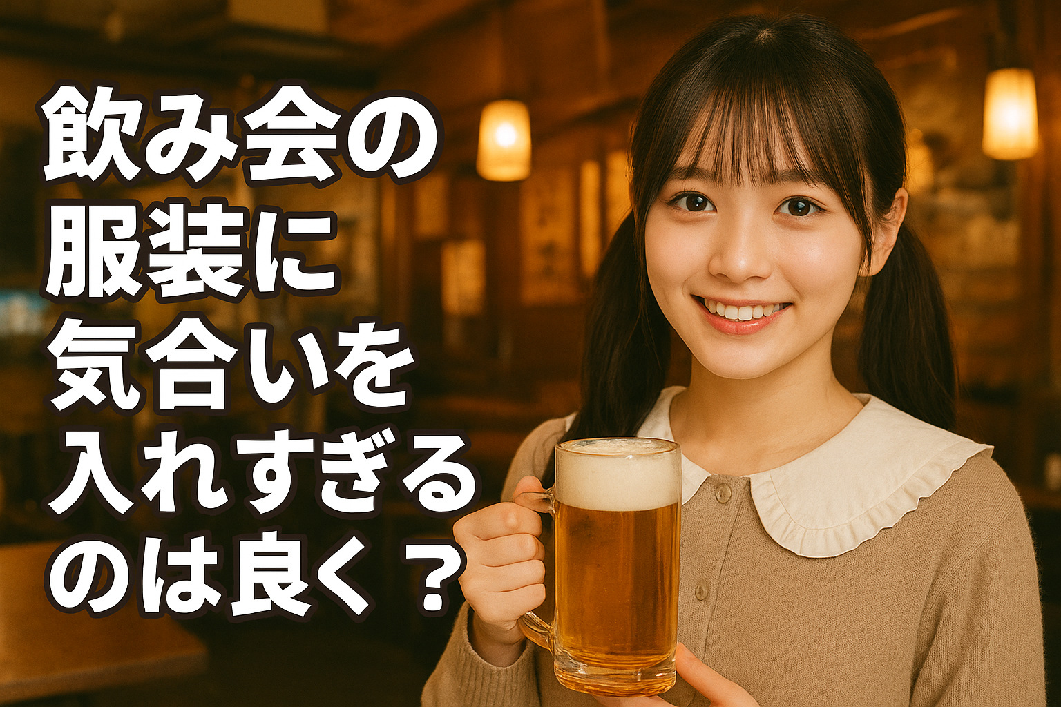 飲み会の服装に気合いを入れすぎるのは良くない？シーン別やマナーについてでご紹介！
