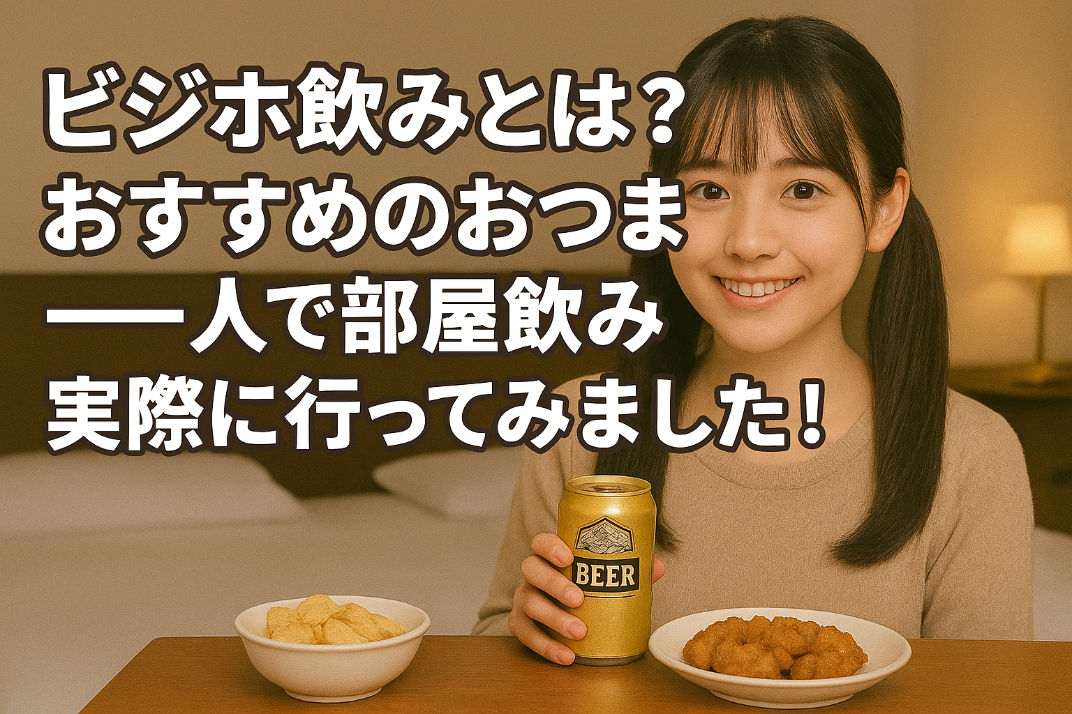 ビジホ飲みとは？おすすめのおつまみ＆一人で部屋飲み実際に行ってみました！